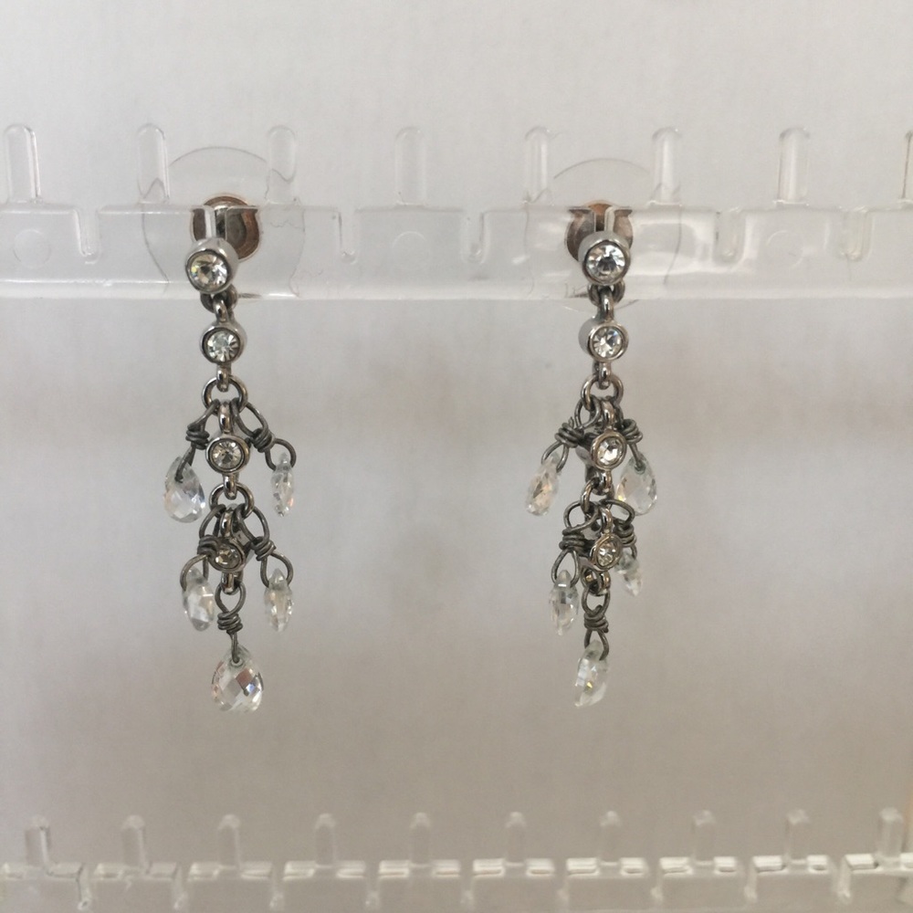 Clear Stone/ Bead Drop Earring